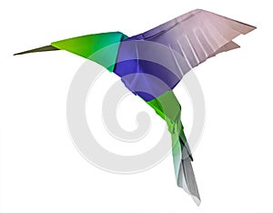 Origami flying hummingbird img