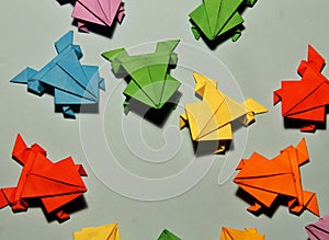 Origami frogs