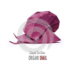 Origami green snail