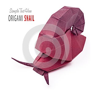 Origami green snail