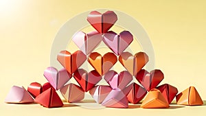 Origami Hearts Pyramid