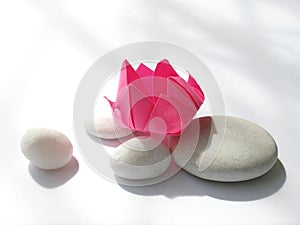 Origami lotus flower