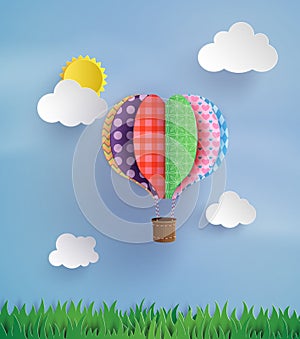 Hecho caliente el aire globo a nube 