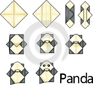 Origami panda photo