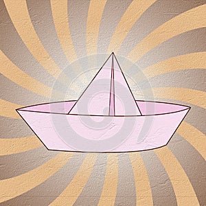 Origami paper boat