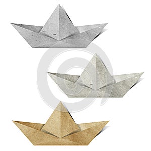 Origami paper boat recycled paper craft