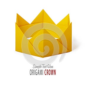 Origami paper crown