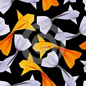 Origami paper fish