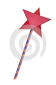 Origami paper star magic wand