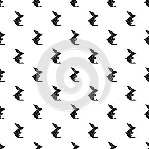 Origami rabbit pattern vector seamless