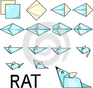 Origami rat