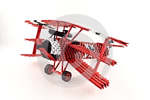 Origami red baron plane
