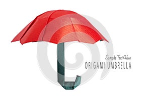 Origami red umbrella