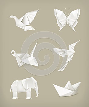 Origami set, white