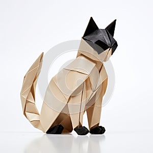 Origami Siamese Cat: Inventive Character Design In Caninecore Style