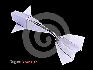 Origami silver fish
