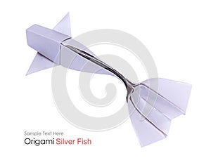 Origami silver fish