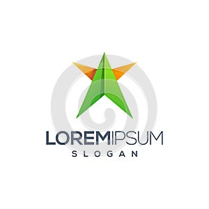 Origami star logo design ready to use