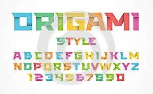 Origami style font photo