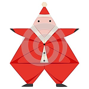 Origami Style Santa Claus