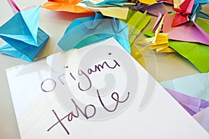 Origami Table Visual Art Background