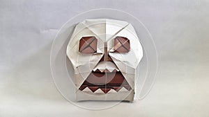 Origami skull for halloween photo