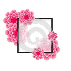 Origami trendy design template. Elegant spring flower