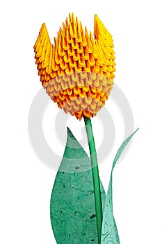 Origami tulip flower