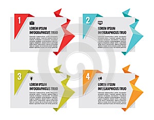 Origami Vector Banners - Infographic Concept