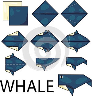 Origami whale photo