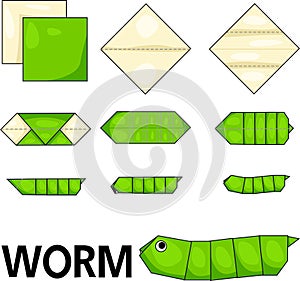 Origami worm