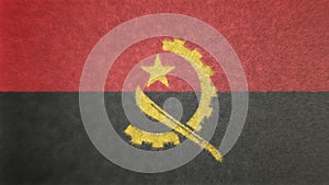 Original 3D image of the Angolan flag.