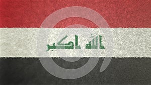 Original 3D image of the flag of Iraq.