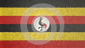 Original 3D image of Uganda flag.