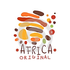 Original abstract african logo with doodle elements