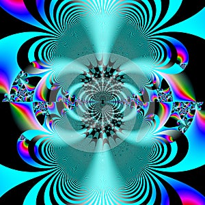 An original abstract image created using computer graphics and mathematics