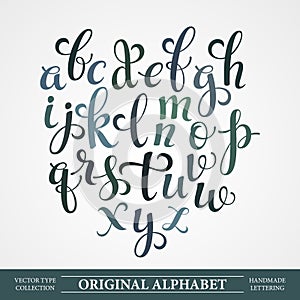 The original alphabet. Hand-made lettering