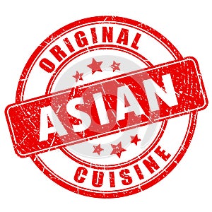 Original Asian cuisine vector stamp