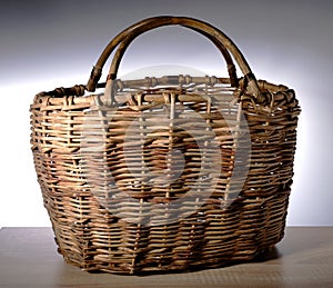 Original basket of willow twigs, handmade