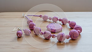 Original beads from polymeric hand-worked clay