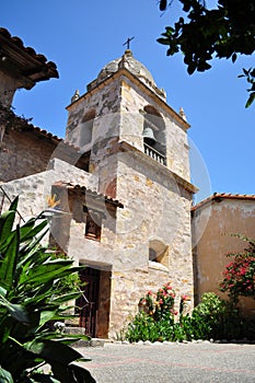 Original bell tower at Mission San Carlos Borromeo photo