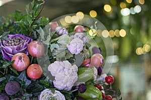 Original bouquet of fresh vegetables