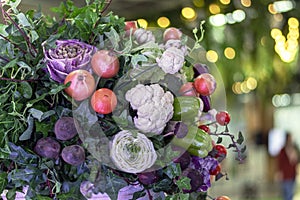 Original bouquet of fresh vegetables