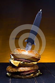 The original burger. Original burger serve. Special burger serve photo