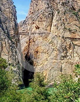 The original Camino Del Rey, El Chorro, Andalucia.