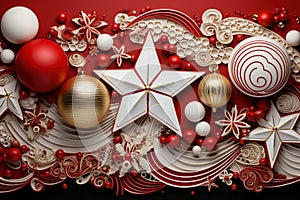 original christmas background in dark white style