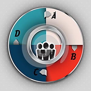 Original circular pattern infographic business chart