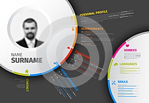 Original circular resume template