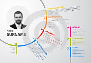 Original circular resume template