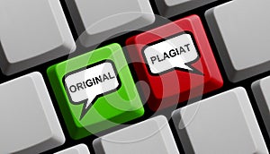 Original and Copy german - Computer Keyboard